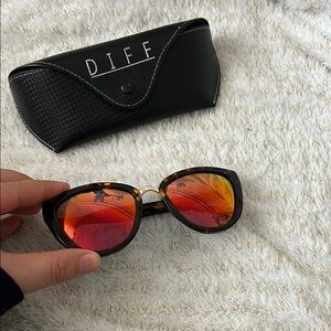 Women's Sunglasses - Black with Red Lenses